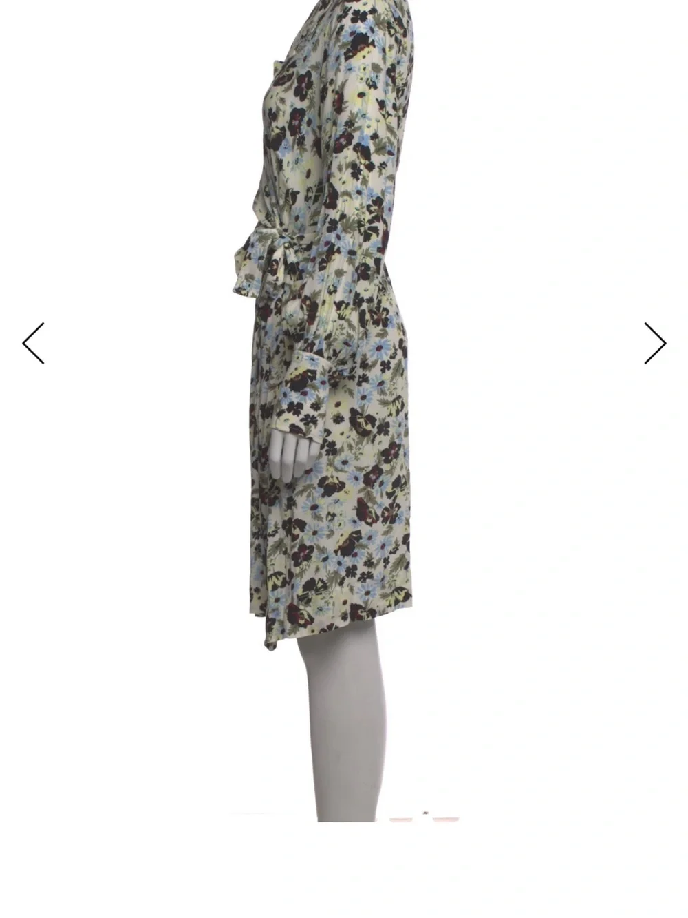 GANNI 🖤 Printed Crepe Wrap Dress